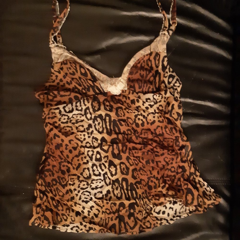 Christian Dior Silk Leopard camisole